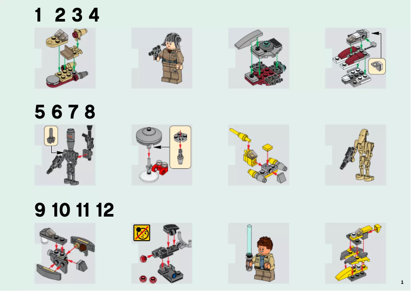 Page 1 de la notice Manuel utilisateur Lego Star Wars 75213