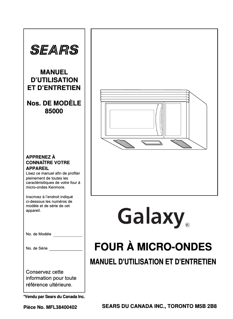 Page 1 de la notice Manuel utilisateur LG MV1547YD