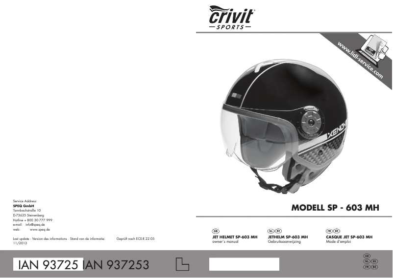 Image de la première page du manuel de l'appareil IAN 93727