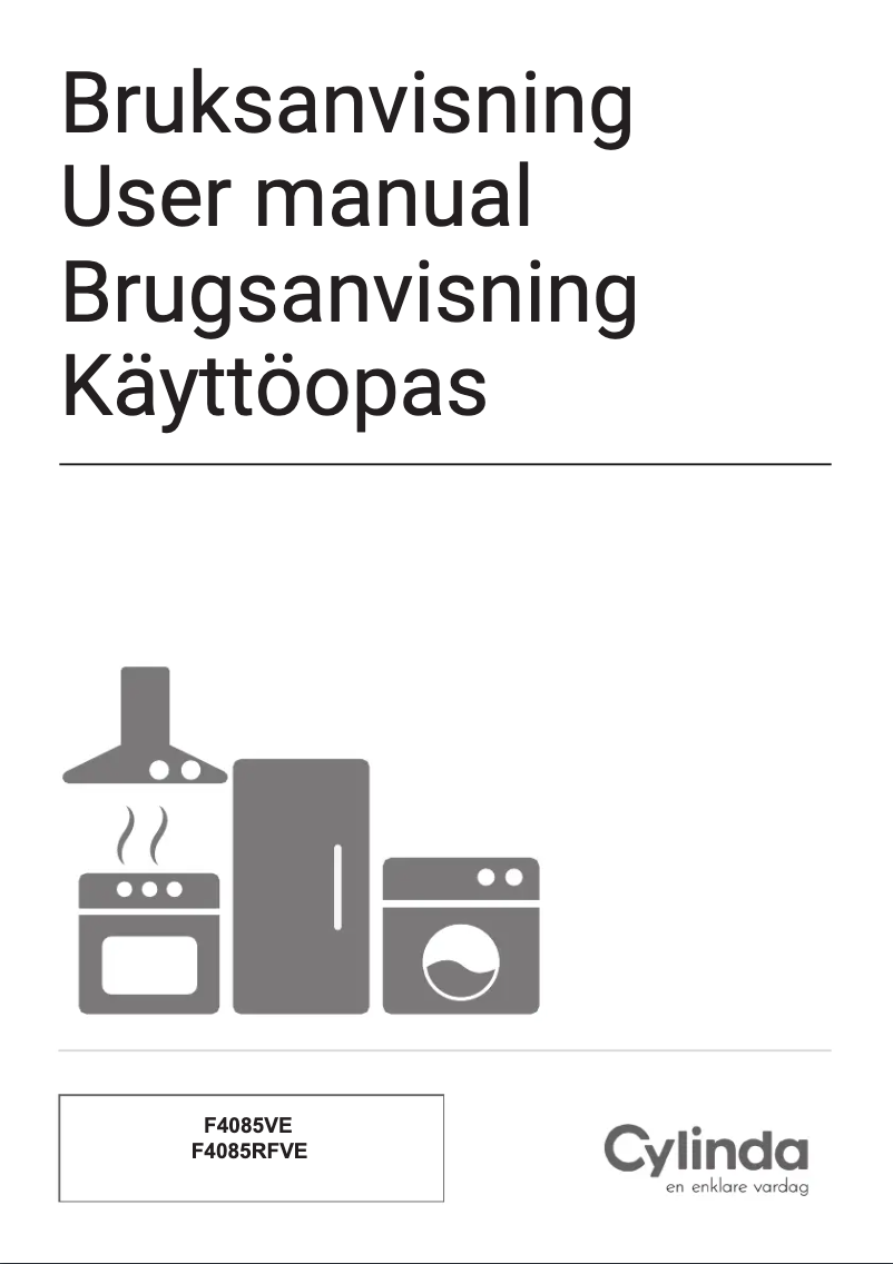 Page 1 de la notice Manuel utilisateur Cylinda F4085VE
