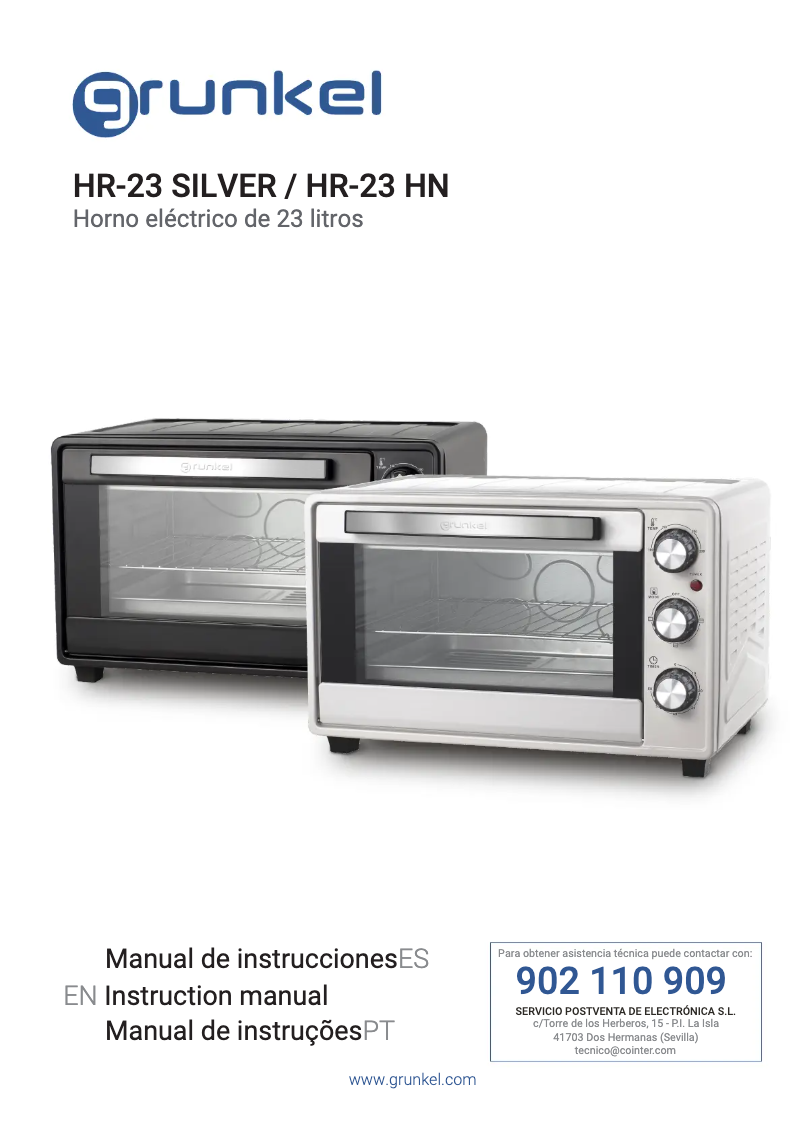 Image de la première page du manuel de l'appareil HR-23HN