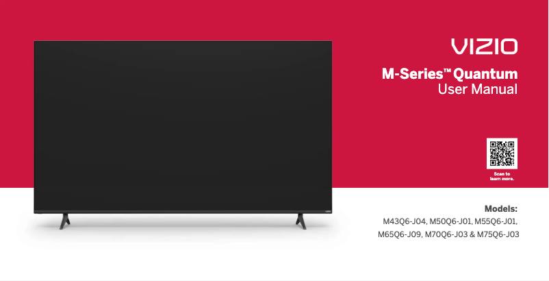 Page 1 de la notice Manuel utilisateur VIZIO M50Q6-J01