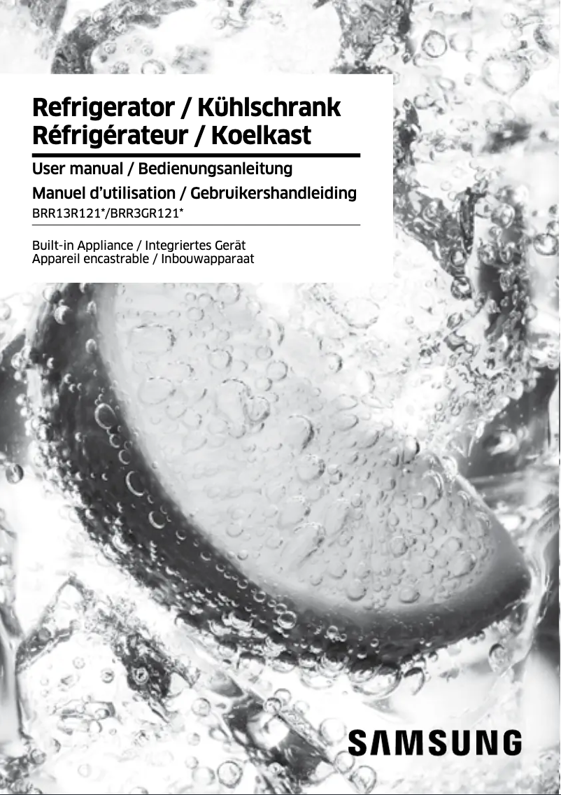 Page 1 de la notice Manuel utilisateur Samsung BRR3GR121WW/EG
