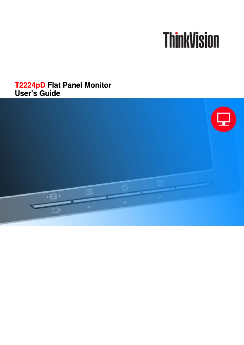 Page n°1 - Manuel utilisateur Lenovo ThinkVision T2224p