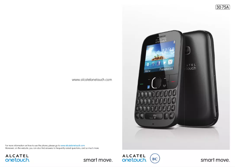 Page 1 de la notice Manuel utilisateur Alcatel One Touch 3075A