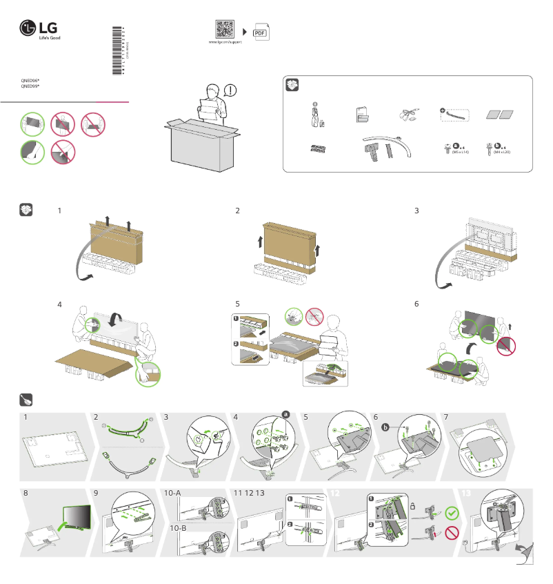 Page n°1 - Guide d'installation LG 75QNED966PA