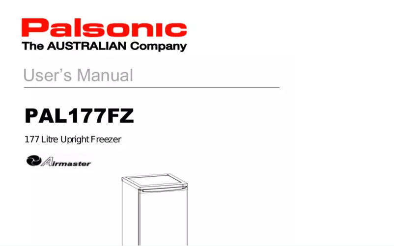Page n°1 - Manuel utilisateur Palsonic PAL177FZ