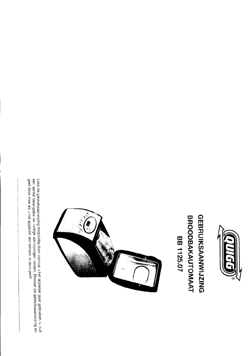 Page n°1 - Manuel utilisateur Quigg BB 1125.07