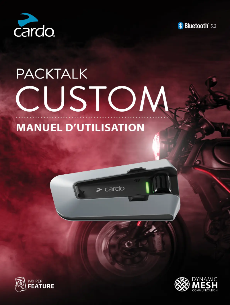 Page 1 de la notice Manuel utilisateur Cardo Packtalk Custom