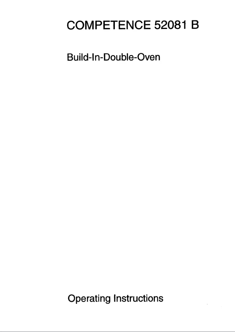 Page 1 de la notice Manuel utilisateur AEG Competence 52081 B ew