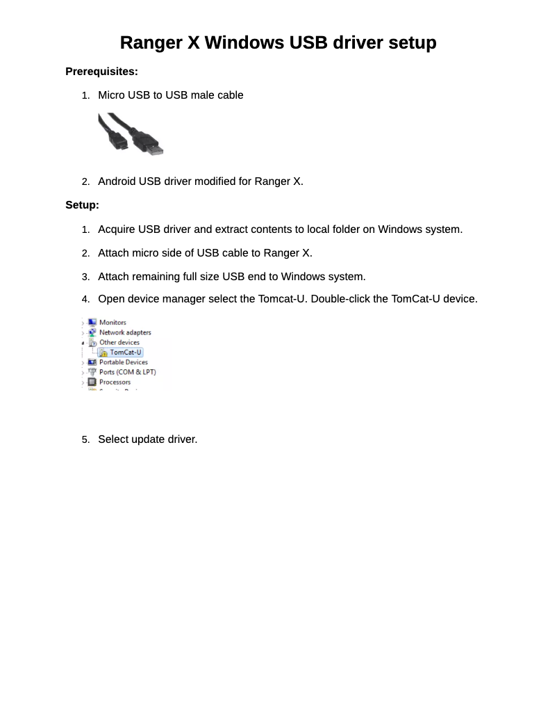 Page n°1 - Guide d'installation Xplore RangerX