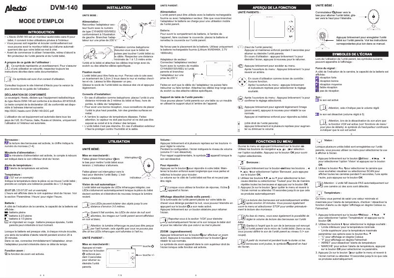 Imagen de la primera página del manual del dispositivo DVM-140C