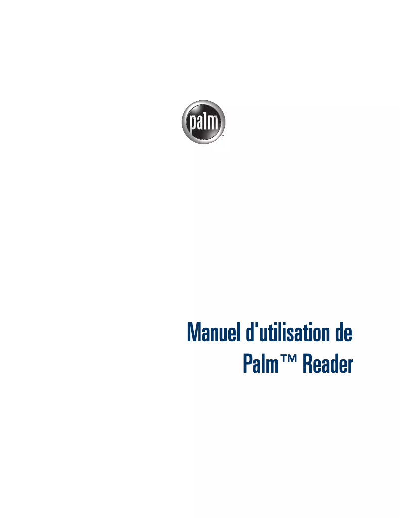 Image de la première page du manuel de l'appareil Reader