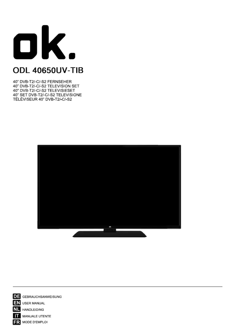 Page n°1 - Manuel utilisateur OK ODL 40650UV-TIB