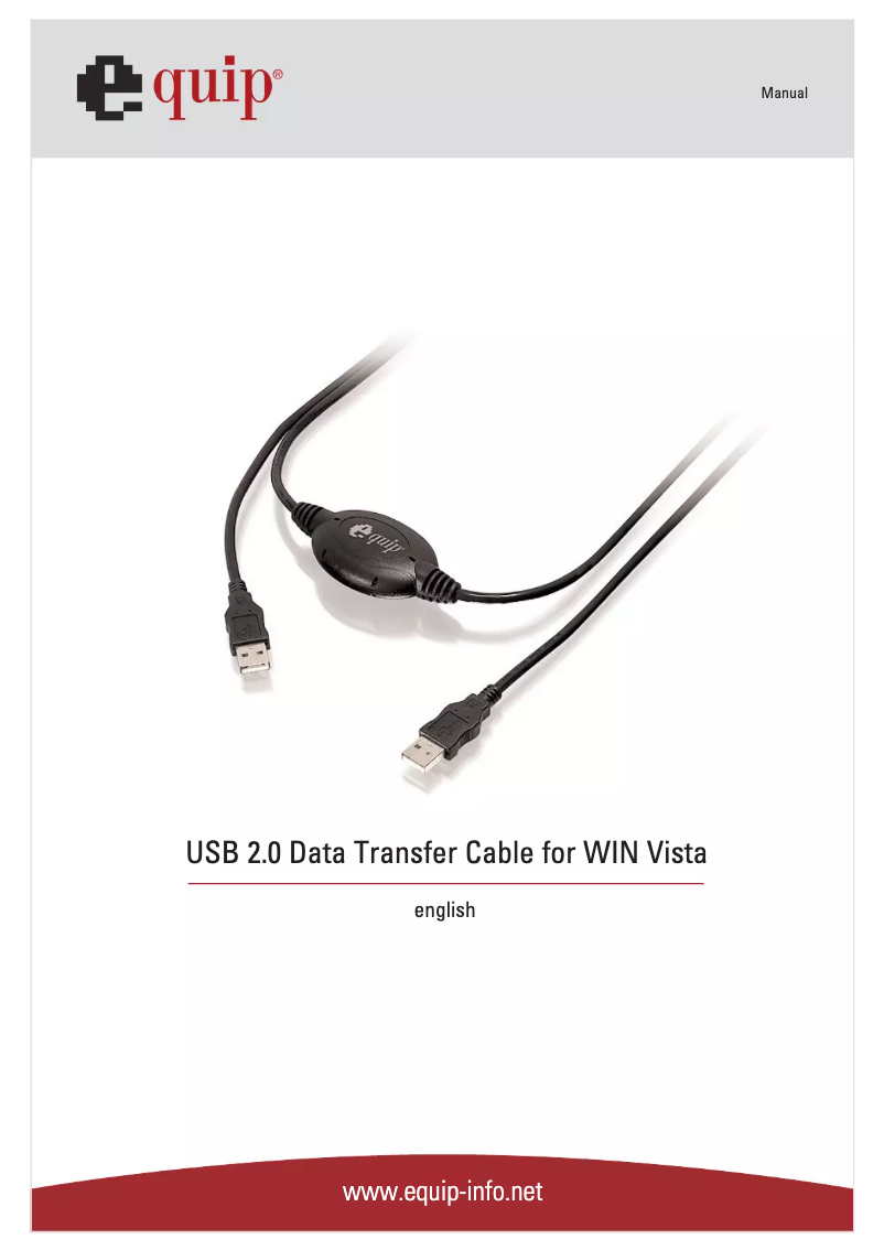 Page 1 de la notice Manuel utilisateur Equip USB 2.0 Data Transfer Cable