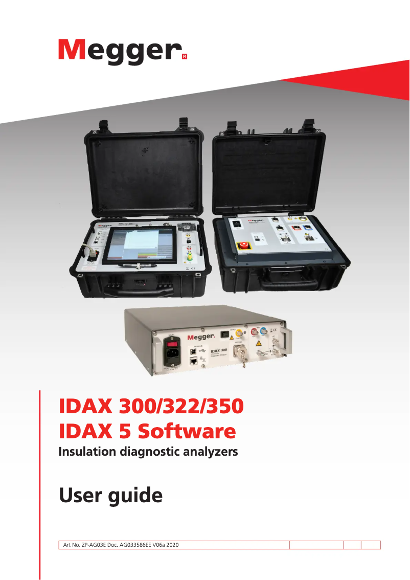 Page 1 de la notice Manuel utilisateur Megger IDAX 350