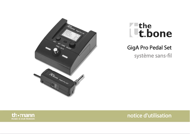 Page n°1 - Manuel utilisateur the t.bone GigA Pro Pedal Set