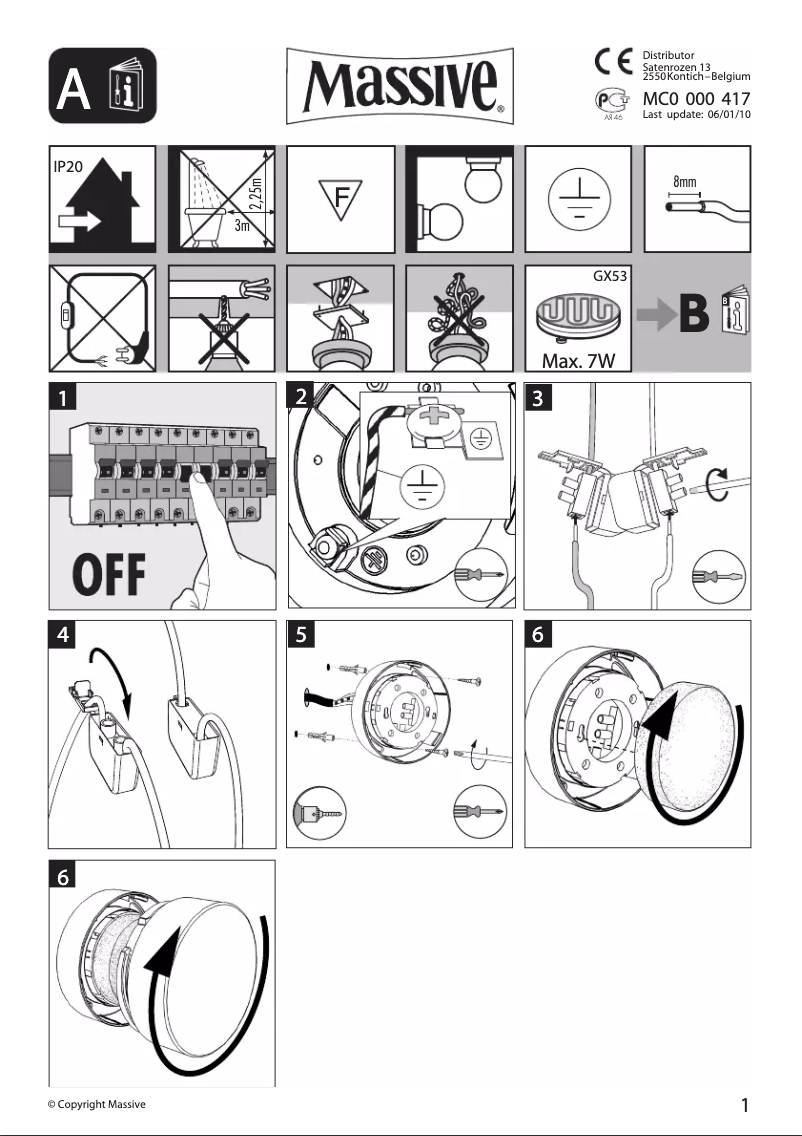 Page 1 de la notice Manuel utilisateur Massive Topsy