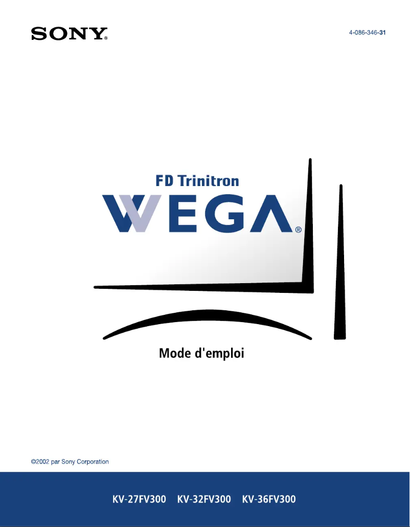 Page 1 de la notice Manuel utilisateur Sony KV-27FV300