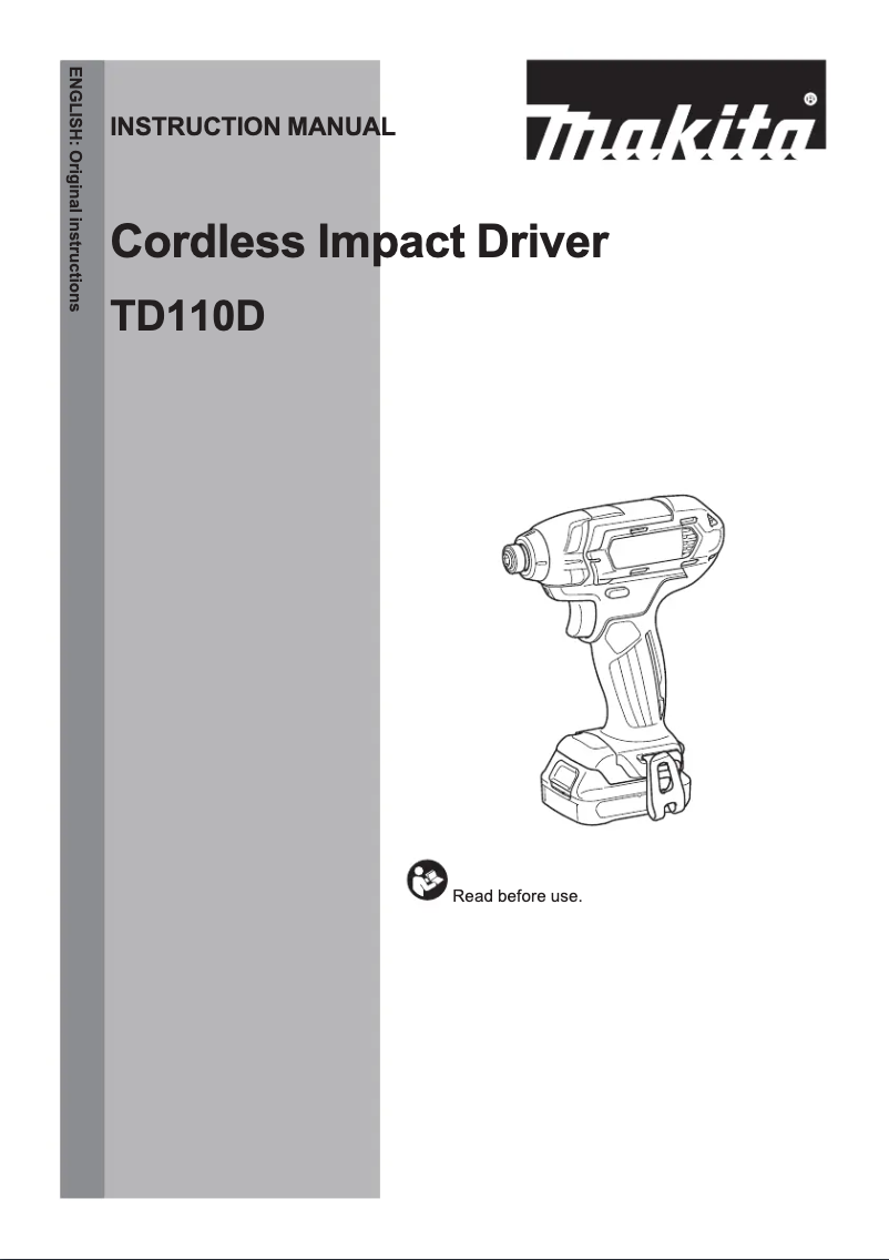 Page 1 de la notice Manuel utilisateur Makita TD110DWAE