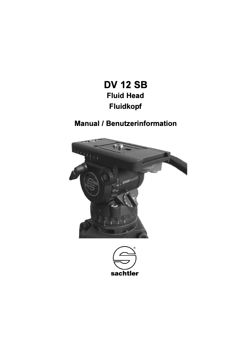 Image de la première page du manuel de l'appareil DV 12 SB
