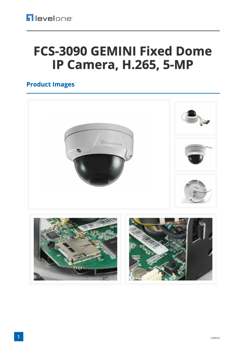 Page n°1 - Fiche technique LevelOne FCS-3090