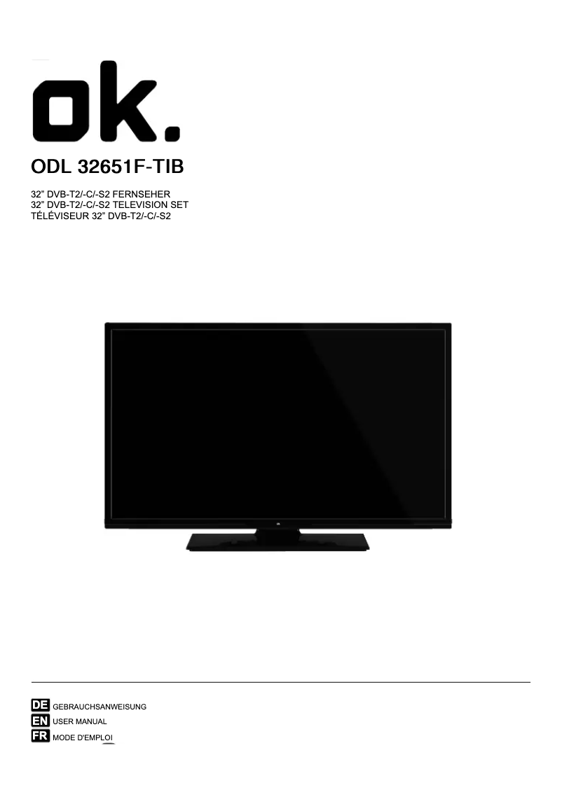 Page n°1 - Manuel utilisateur OK ODL 32651F-TIB