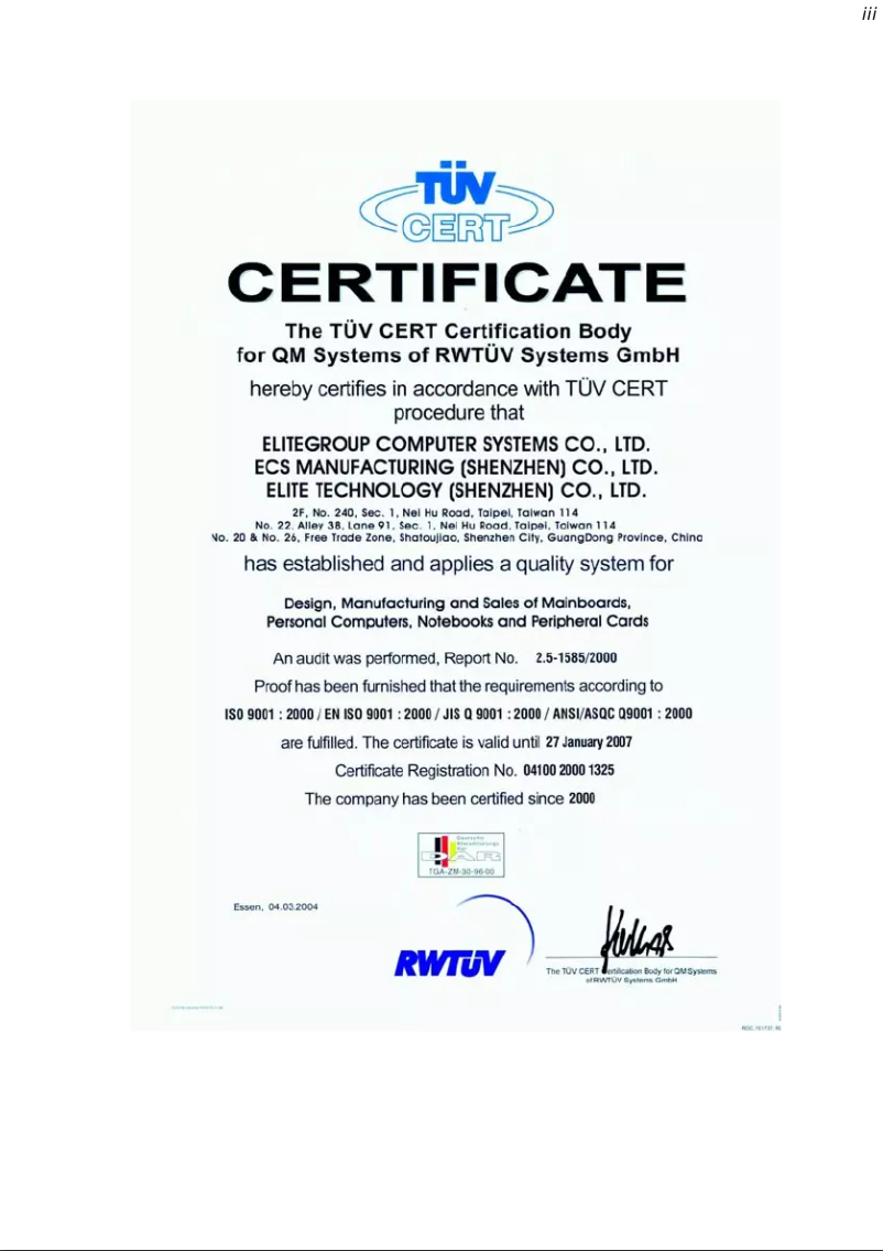 Page 1 de la notice Manuel utilisateur ECS 649-M2