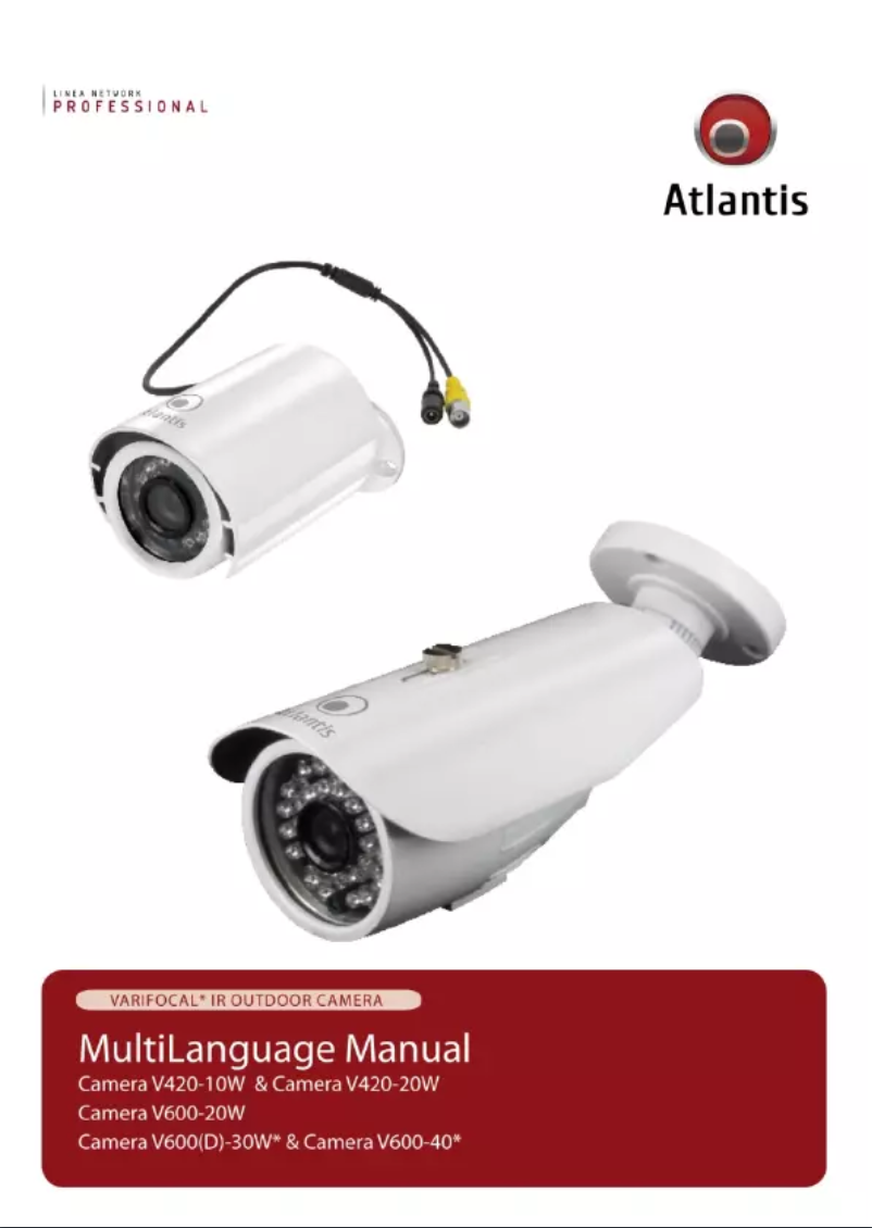 Page n°1 - Manuel utilisateur Atlantis Land V600D-30W