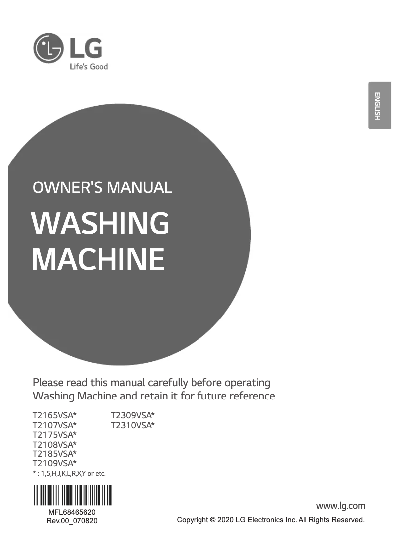 Image de la première page du manuel de l'appareil T2108VSAL