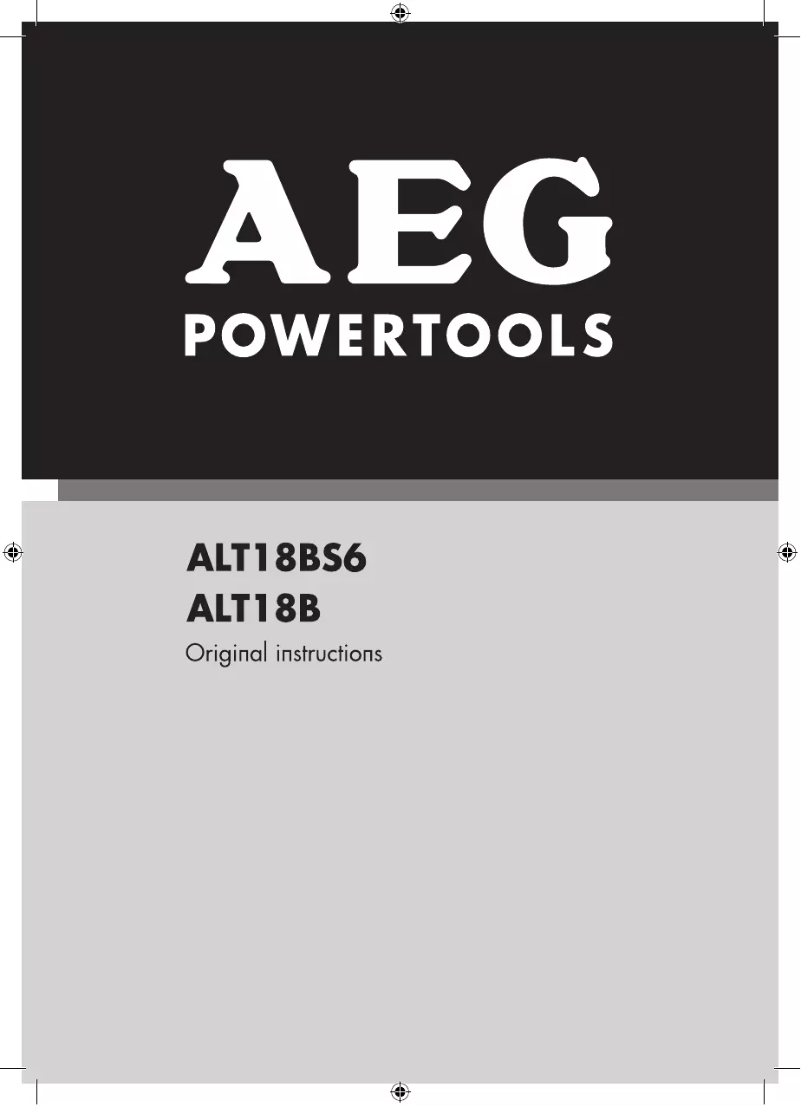 Page n°1 - Manuel utilisateur AEG ALT18B
