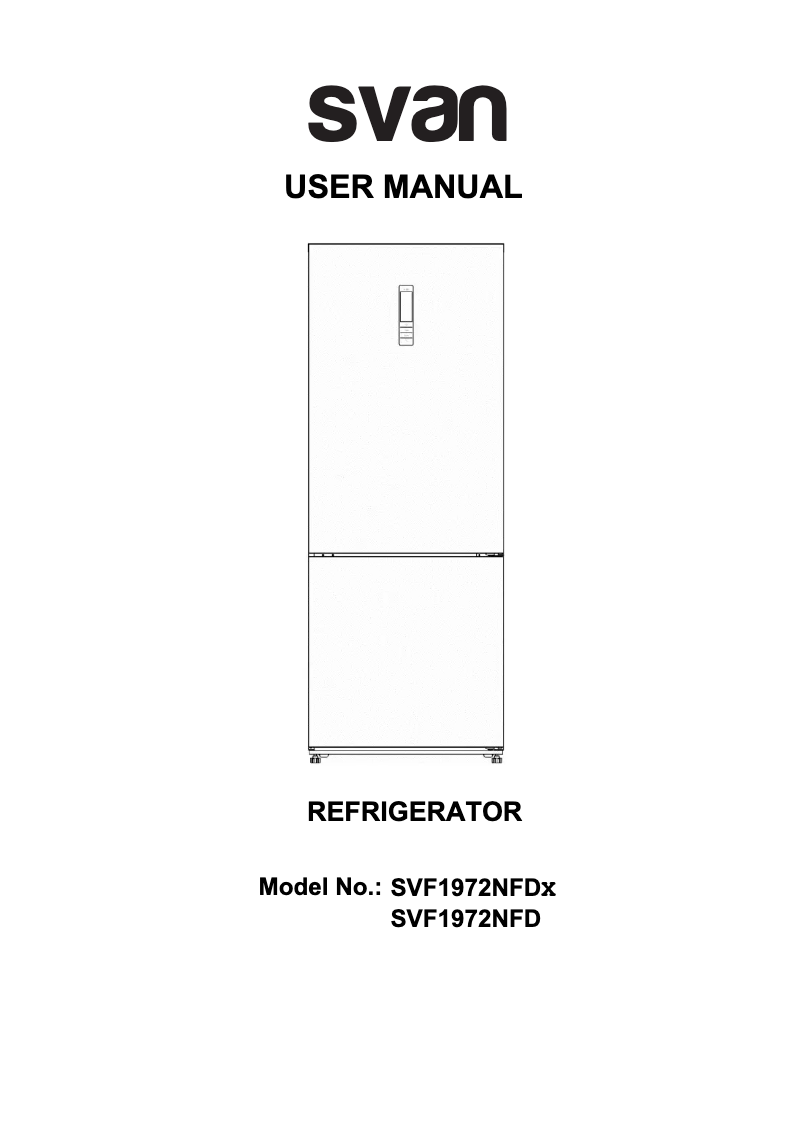 Page 1 de la notice Manuel utilisateur SVAN SVF1972NFD
