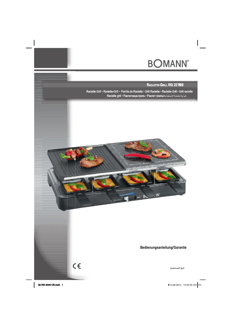 Page 1 de la notice Manuel utilisateur Bomann RG 2279 CB