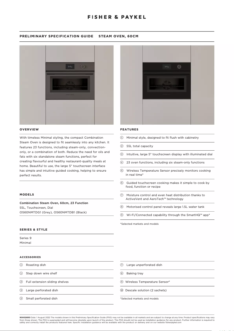 Image de la première page du manuel de l'appareil OS60NMTDB1