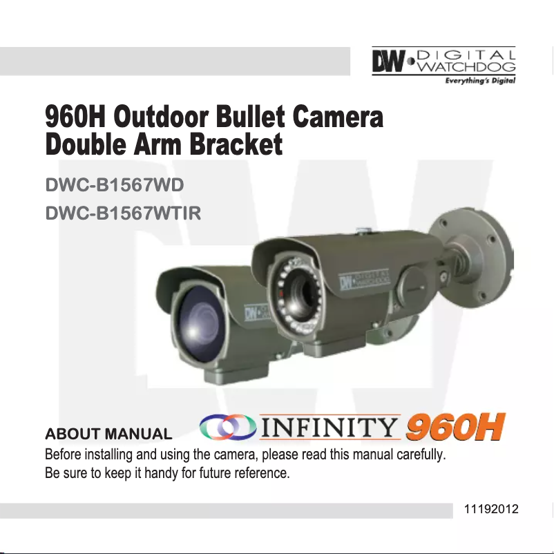 Image de la première page du manuel de l'appareil Infinity 960H DWC-B1567WD