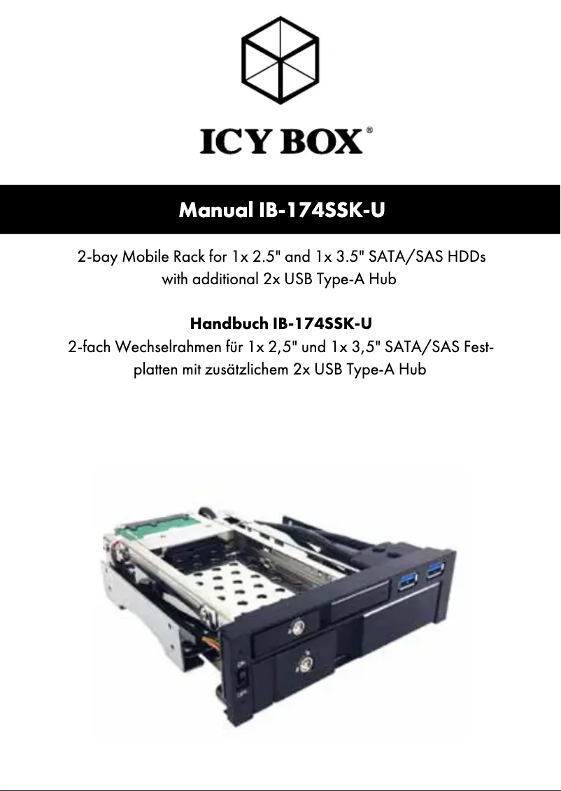 Página 1 del manual Manual de usuario Icy Box IB-174SSK-U