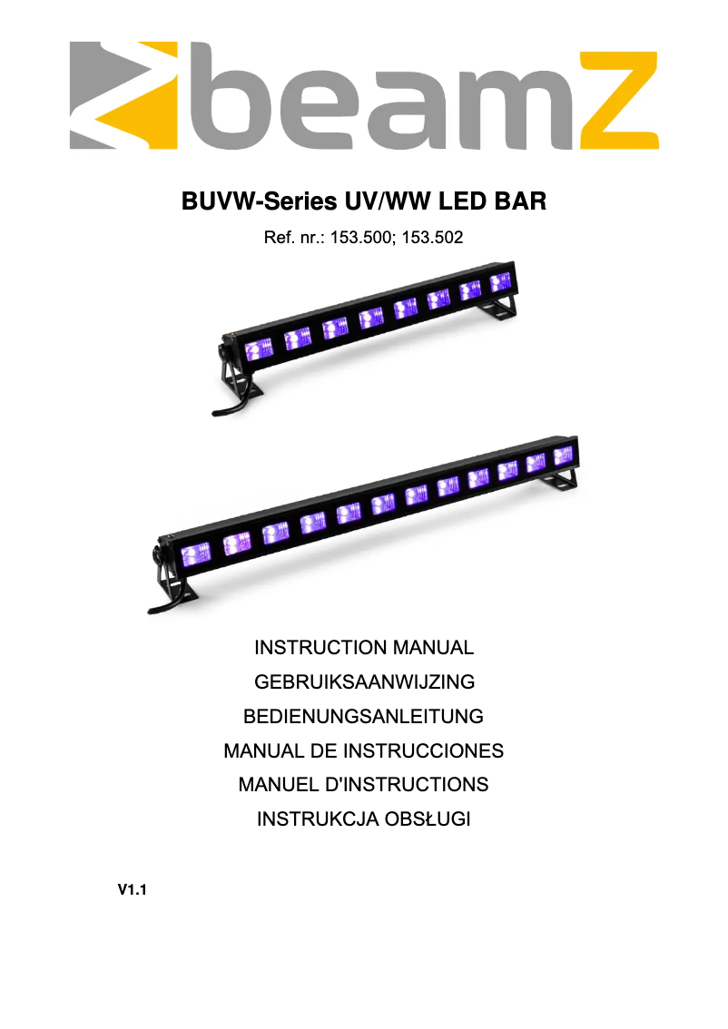 Image de la première page du manuel de l'appareil BUVW123