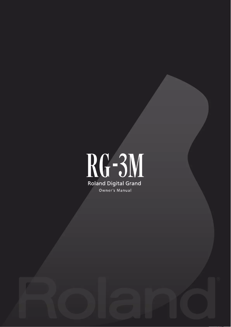 Page n°1 - Manuel utilisateur Roland RG-3M
