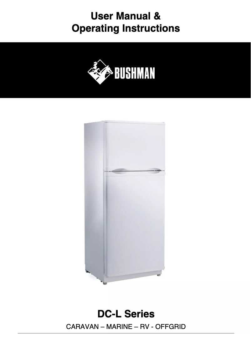 Page 1 de la notice Manuel utilisateur Bushman DC285L-X