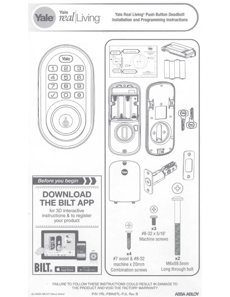 Image de la première page du manuel de l'appareil Real Living YRD216