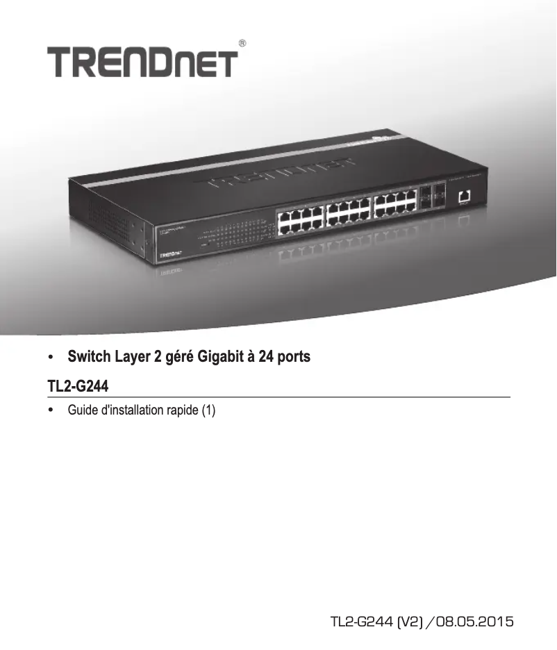 Image de la première page du manuel de l'appareil TL2-G244