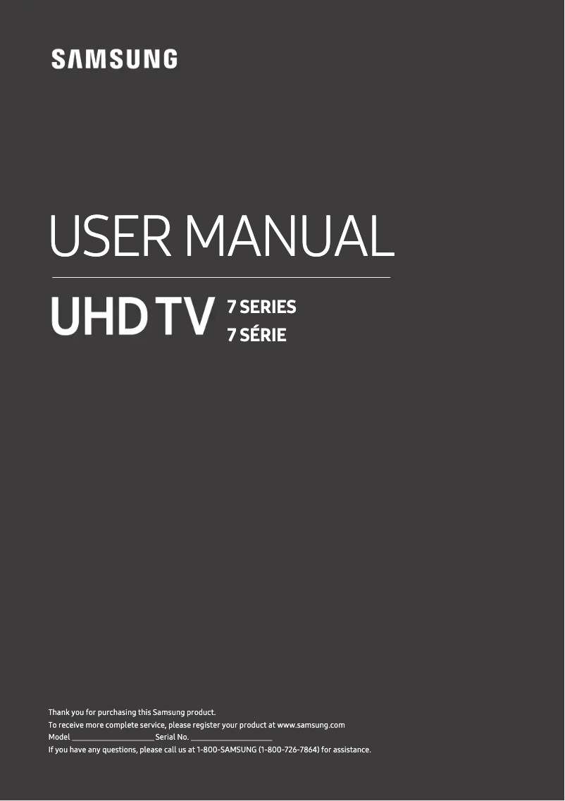 Página 1 del manual Manual de usuario Samsung UN55NU7100FXZA