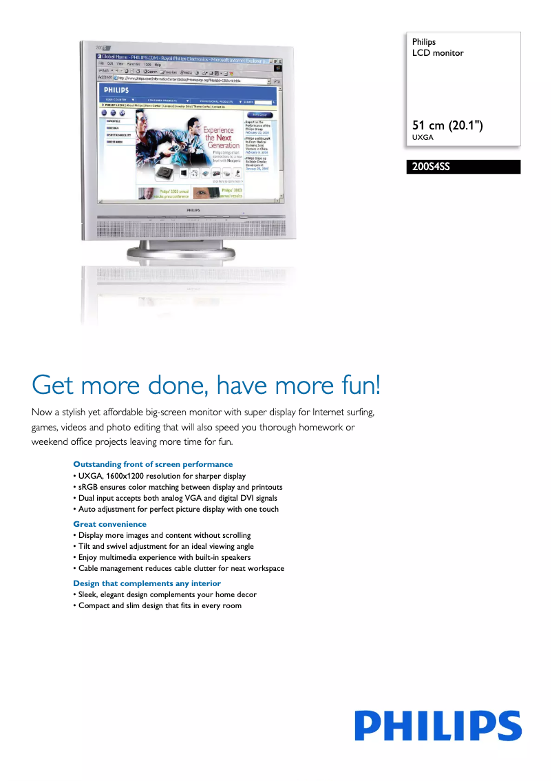 Image de la première page du manuel de l'appareil 200S4SS