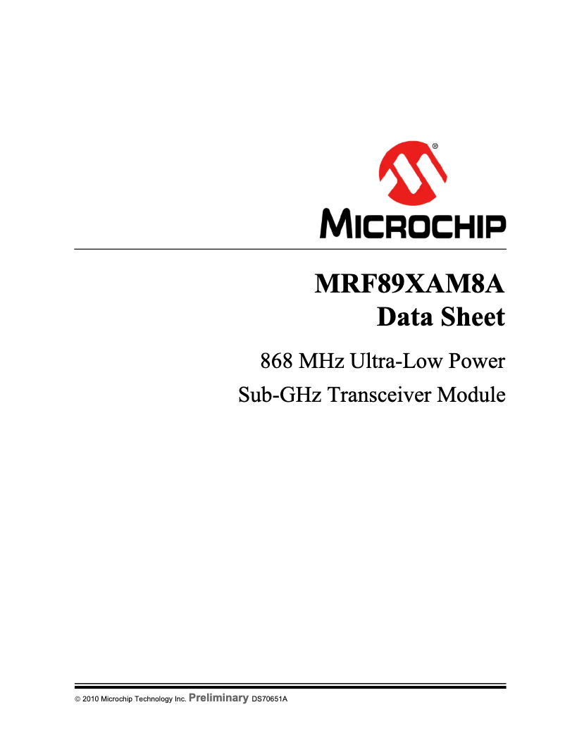 Página 1 del manual Manual de usuario Microchip MRF89XA