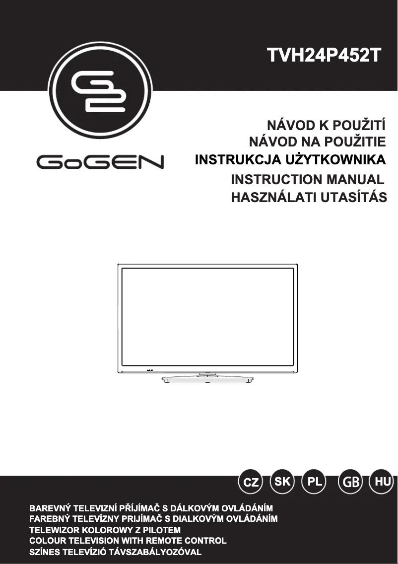 Image de la première page du manuel de l'appareil TVH24P452T