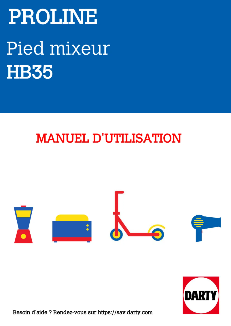 Page 1 de la notice Manuel utilisateur Proline HB35