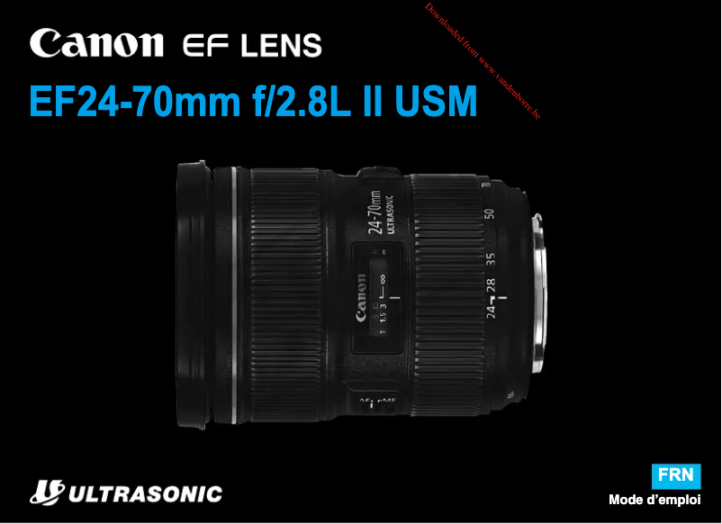 Image de la première page du manuel de l'appareil EF 24-70mm f/2.8L II USM