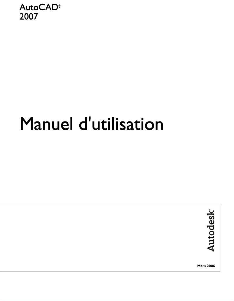 Page 1 de la notice Manuel utilisateur Autodesk AutoCAD 2006