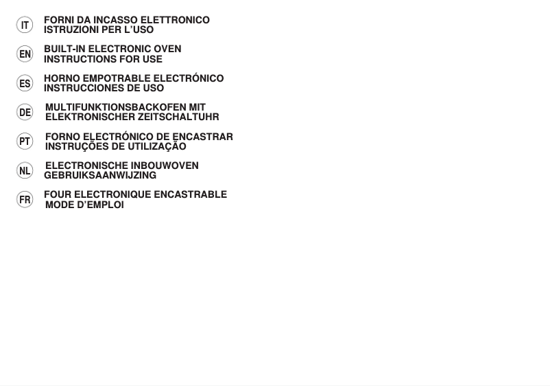 Page 1 de la notice Manuel utilisateur Candy FP 827 X