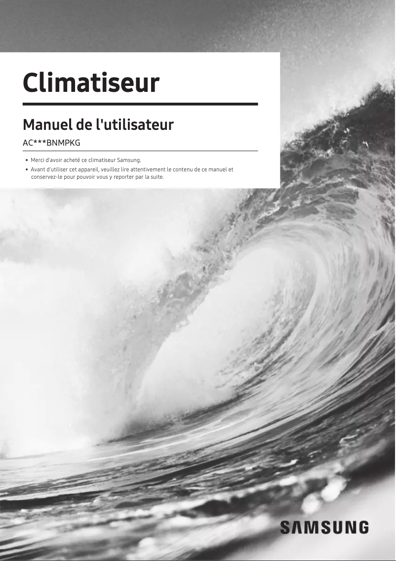 Page n°1 - Manuel utilisateur Samsung AC100BNMPKG